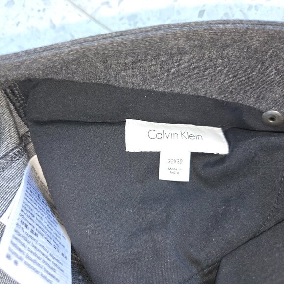 CALVIN KLEIN Men's Pants 32 x 30 Dark Grey STRETCH - Picture 2 of 5